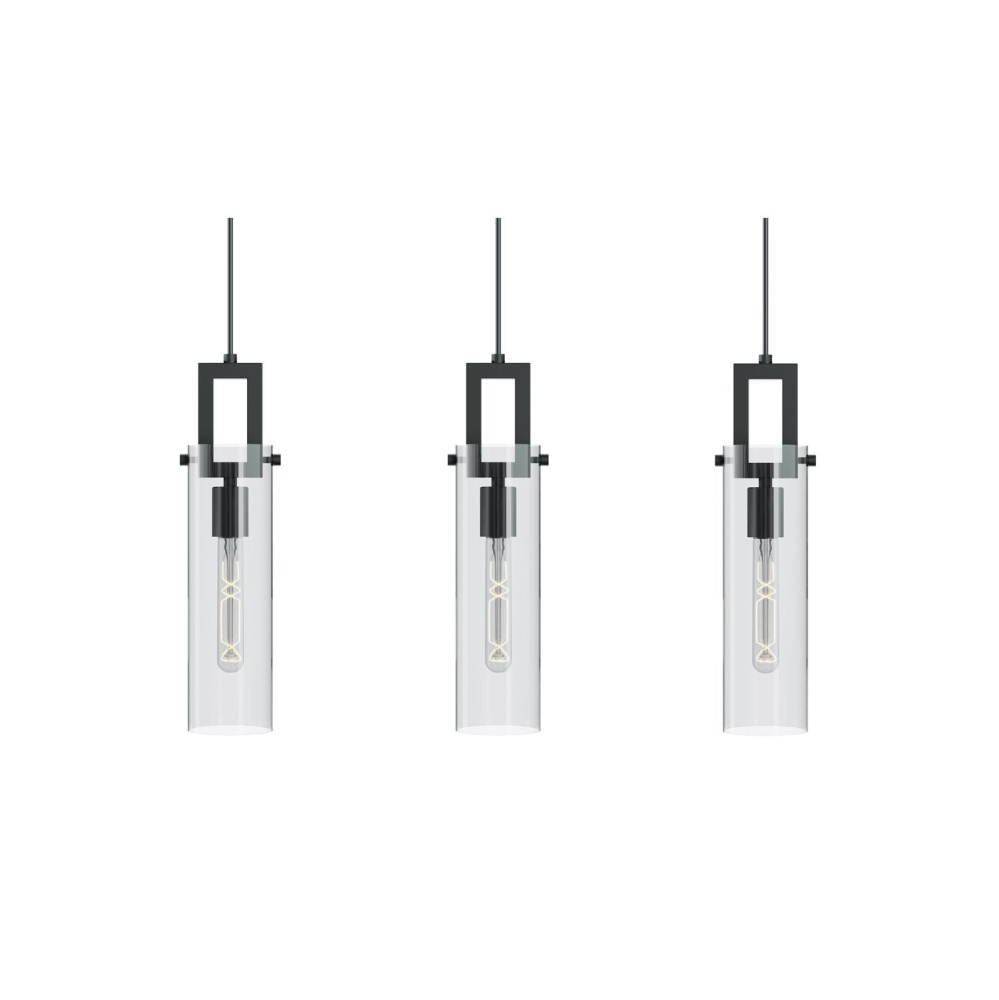 Houston 3 Light Linear Pendant,60W,BK