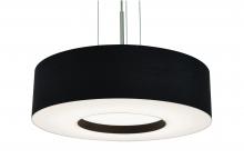 AFX Lighting, Inc. MCP1524LAJUDSN-BK - Montclair 15'' LED Pendant - Satin Nickel Fin - Black Shade