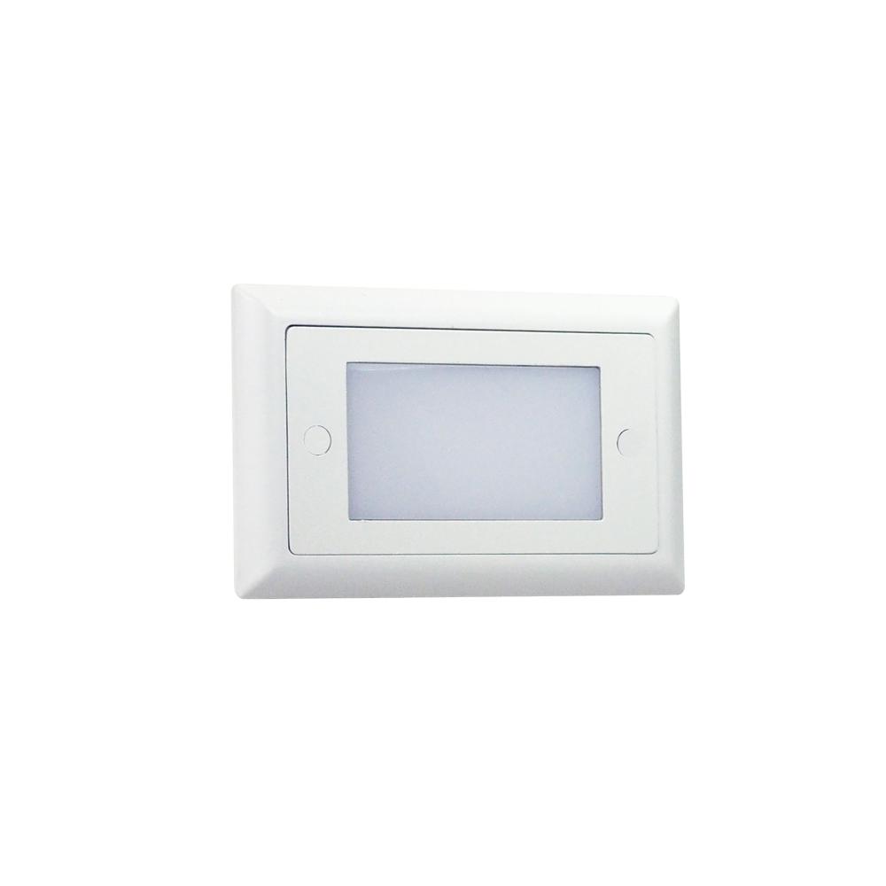 Mia Die-Cast Mini LED Step Light w/ Frosted Lens Face, 74lm, 1.5W, 3000K, White, 120-277V