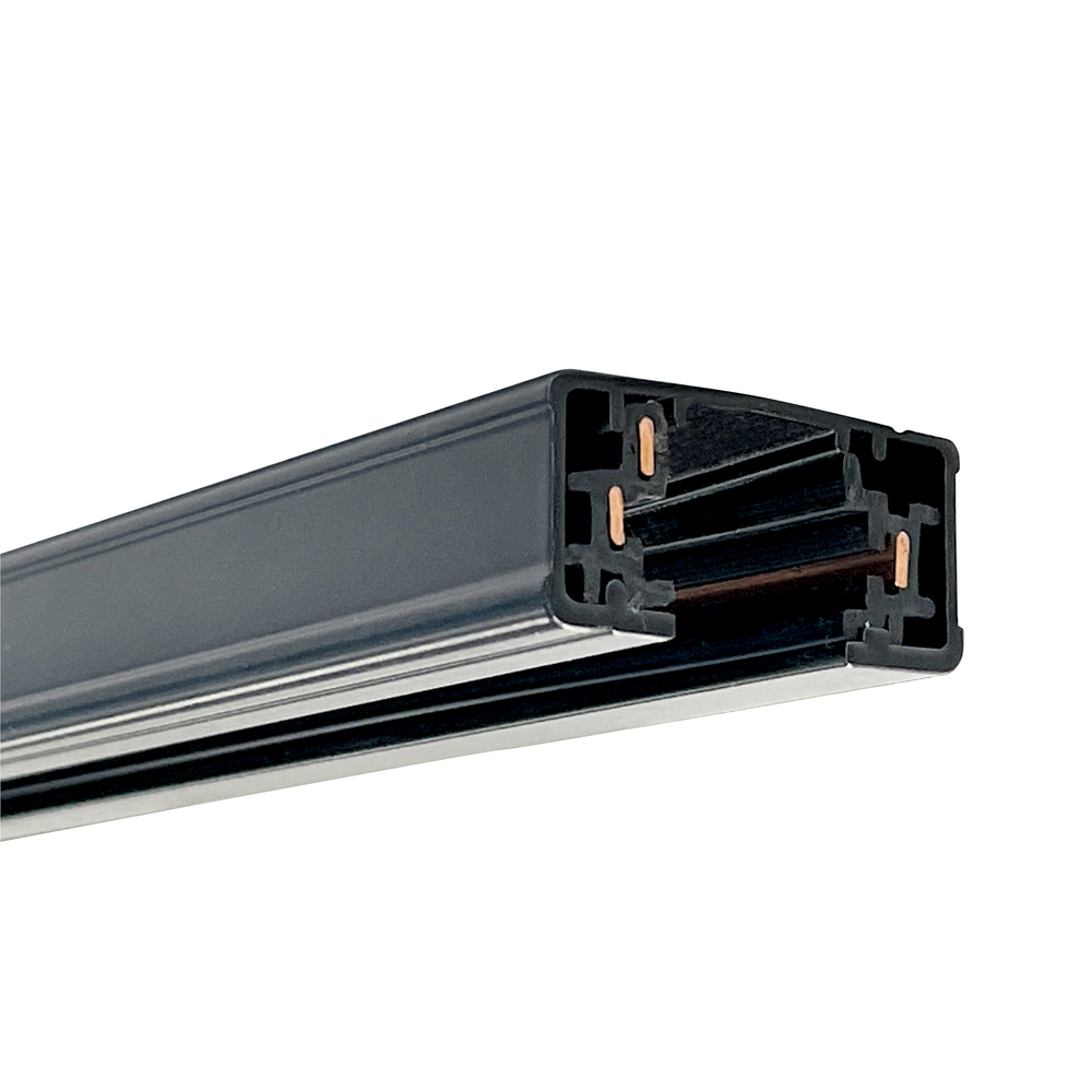 2' One-Circuit Track, Black Finish