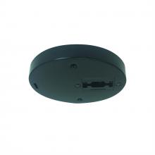Nora NT-379B - Round Monopoint Canopy for Aiden Track Head (NTE-850), Black Finish