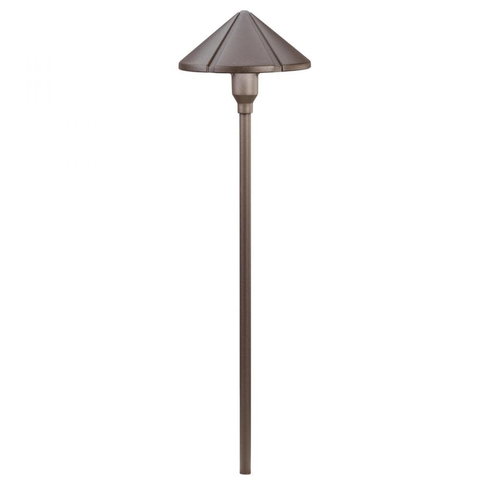 Center Mount 12V Path Light Textured Architectural Bronze