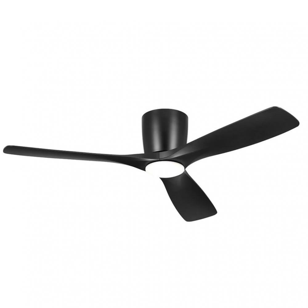 54 Inch Volos 3 Blade Indoor Ceiling Fan in Satin Black with Satin Black Blades