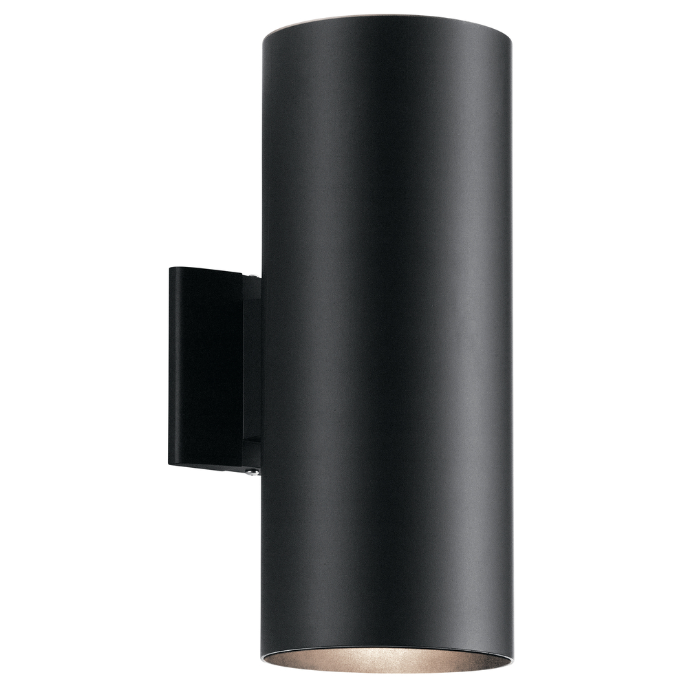 Cylinder 15" 2 Light Wall Light Black