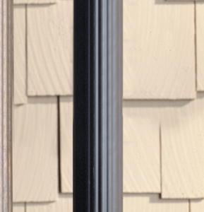 3" x 84" Direct Burial Fluted Post Black