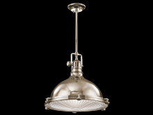 Kichler 2691PN - Hatteras Bay 19.5" 1 Light Pendant with Clear Fresnel Lens Polished Nickel