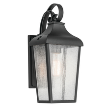 Kichler 49735BKT - Forestdale 14.75" 1-Light Outdoor Wall Light with Clear Water Glass in Textured Black