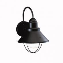 Kichler 9022BK - Seaside 12" 1 Light Outdoor Wall Light with Glass Globe Black