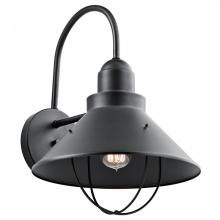 Kichler 9142BK - Seaside 16.5" 1 Light Outdoor Wall Light Black