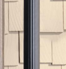 Kichler 9595BK - 3" x 84" Direct Burial Fluted Post Black