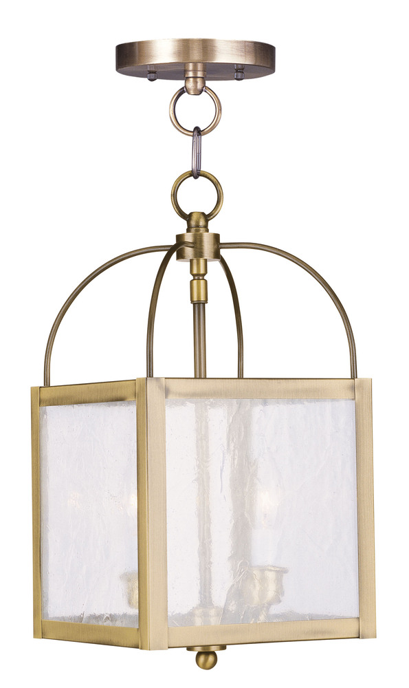 2 Light AB Chain Hang/Ceiling Mount