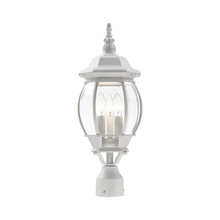 Livex Lighting 7526-13 - 3 Lt Textured White Outdoor Post Top Lantern