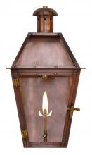The Coppersmith AC22G - The CopperSmith Arcadia 23" Tall Copper Gas Wall Mount Outdoor Light Lantern Sconce