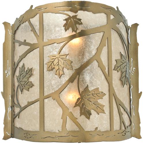 15"W Maple Leaf Wall Sconce