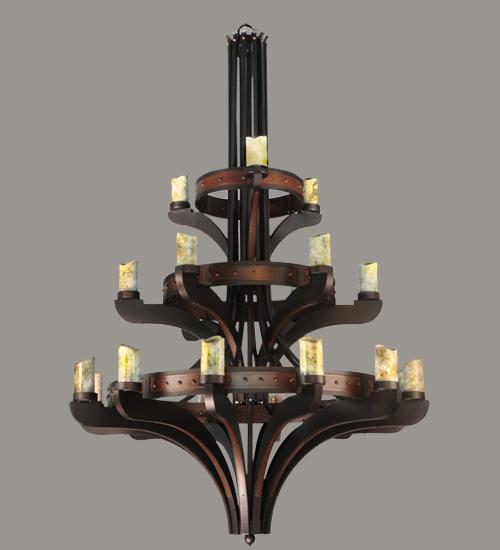 62" Wide Castilla 21 Light Three Tier Chandelier