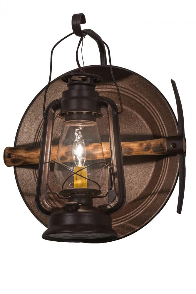 16" Wide Miners Lantern Right Wall Sconce