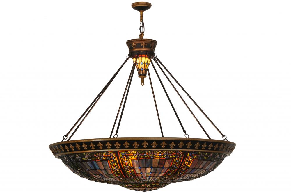 45" Wide Fleur-de-lis Inverted Pendant