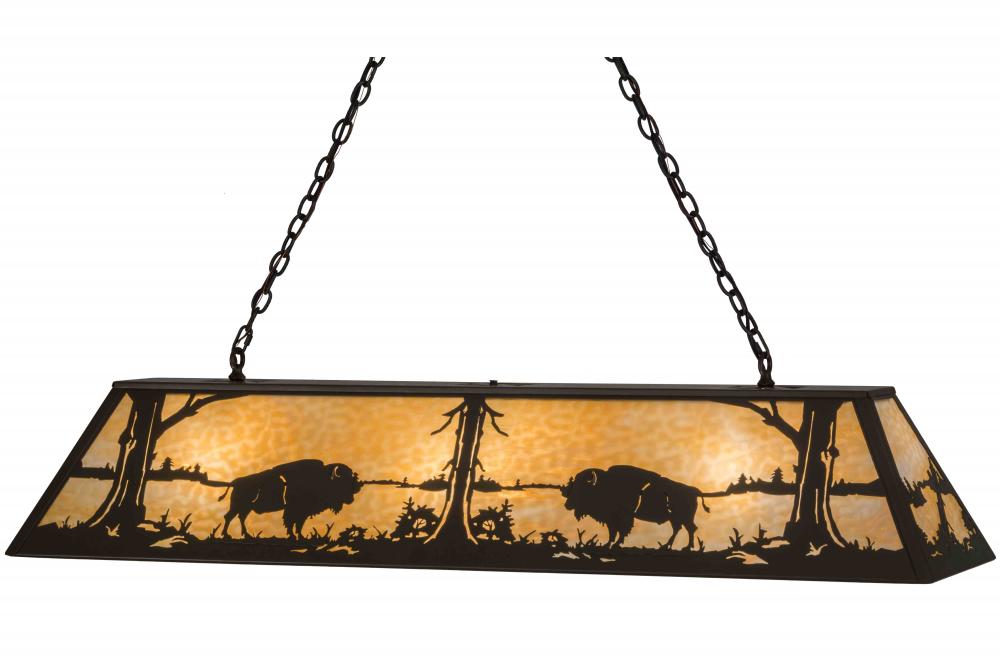60" Long Buffalo at Lake Oblong Pendant