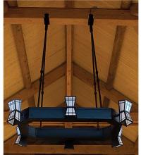 Meyda Green 110616 - 96"L Cortland 6 LT Oblong Chandelier