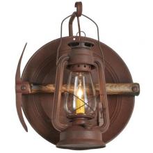 Meyda Green 114829 - 16" Wide Miners Lantern Left Wall Sconce