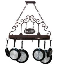 Meyda Green 115648 - 34" Long Bon Appetit 2 Light Pot Rack