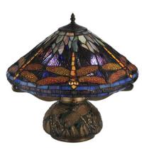 Meyda Green 118749 - 16" High Tiffany Dragonfly Table Lamp