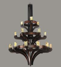 Meyda Green 122640 - 62" Wide Castilla 21 Light Three Tier Chandelier