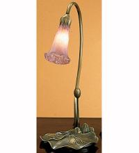 Meyda Green 12615 - 16" High Lavender Tiffany Pond Lily Accent Lamp