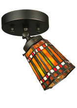 Meyda Green 131025 - 5"-9" Wide Prairie Corn Adjustable Flushmount