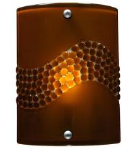 Meyda Green 133700 - 8.25"W Metro Fusion Amber Pietre Wall Sconce