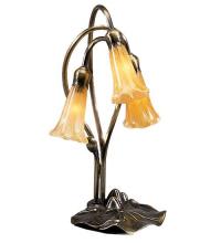 Meyda Green 13636 - 16" High Amber Tiffany Pond Lily 3 Light Accent Lamp