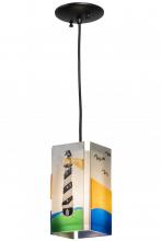 Meyda Green 164112 - 7" Wide Metro Fusion Lighthouse Quadrato Mini Pendant