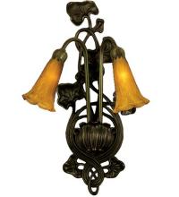 Meyda Green 16608 - 11" Wide Amber Tiffany Pond Lily 2 LT Wall Sconce
