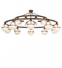 Meyda Green 200284 - 84" Wide Bola Tavern 20 Light Two Tier Chandelier