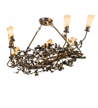 Meyda Green 243530 - 46" Long Vinca Vine 7 Light Oblong Chandelier