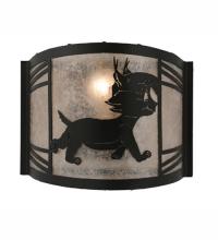 Meyda Green 247183 - 12" Wide Lynx on the Loose Right Wall Sconce