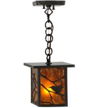 Meyda Green 83422 - 6.5"Sq Hyde Park Song Bird Mini Pendant