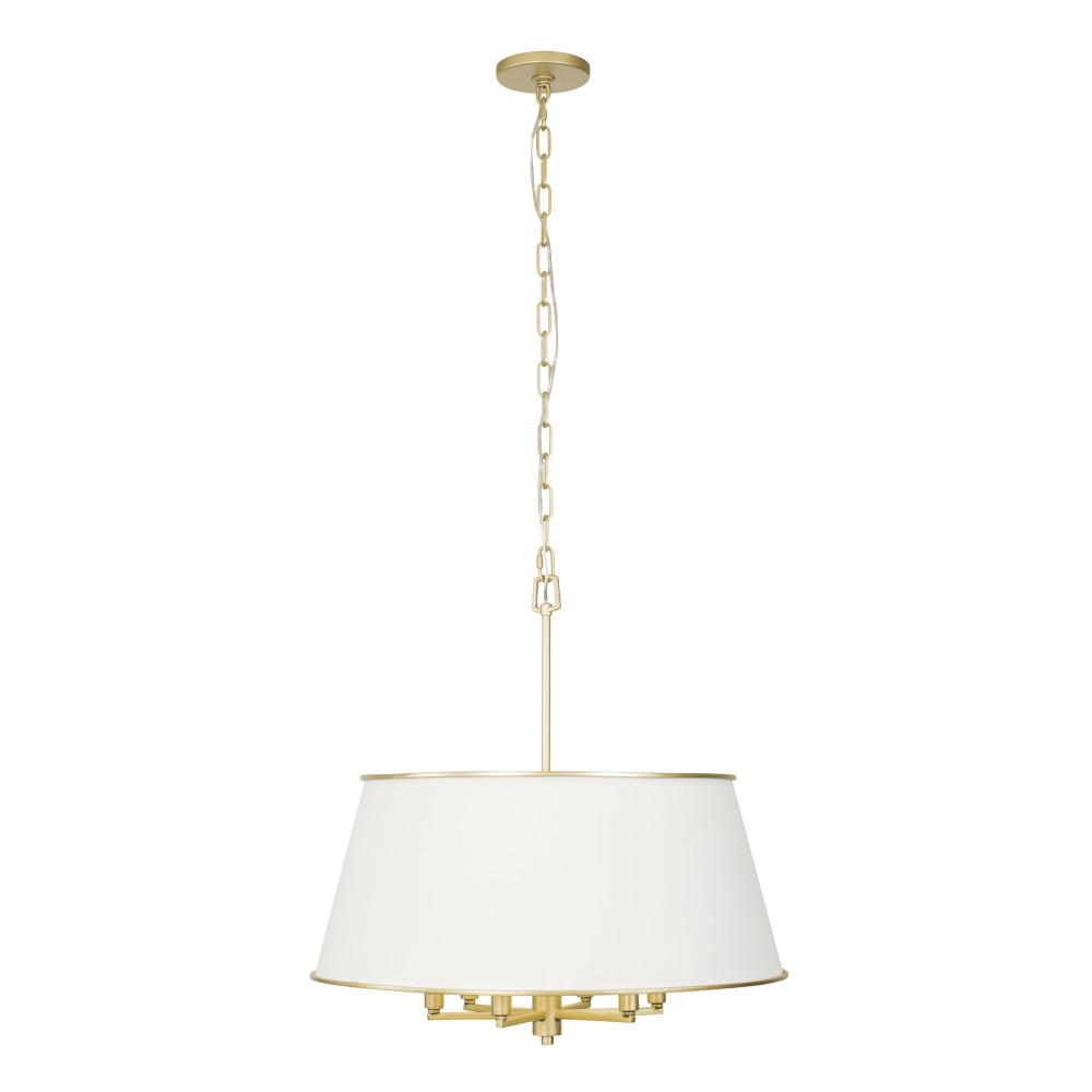 Coco 6 Light Pendant - Matte White/French Gold