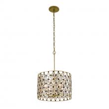 Varaluz 345P04FGMB - Windsor 4-Lt Crystal Pendant - French Gold/Matte Black