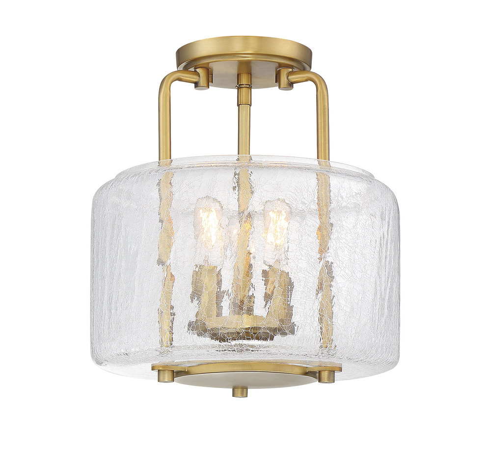 Avalon 3-Light Ceiling Light in Warm Brass