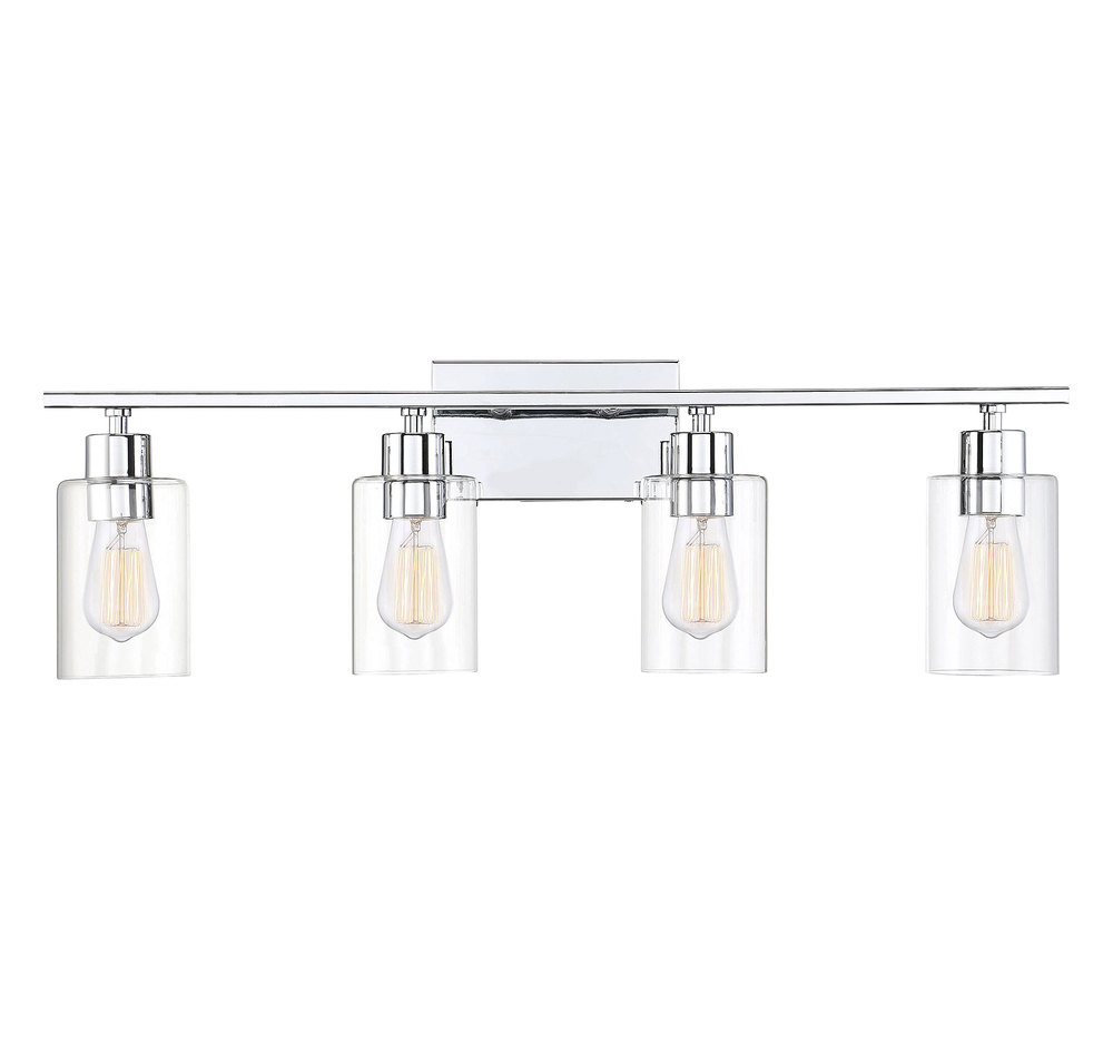 Lambert 4-Light Bathroom Vanity Light in Polished Chrome
