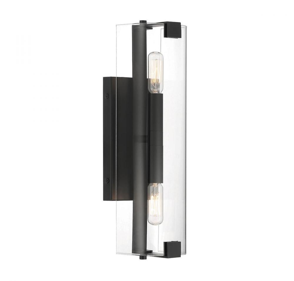 Winfield 2-Light Wall Sconce in Matte Black