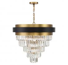 Savoy House 1-1668-9-143 - Marquise 9-Light Chandelier in Matte Black with Warm Brass Accents