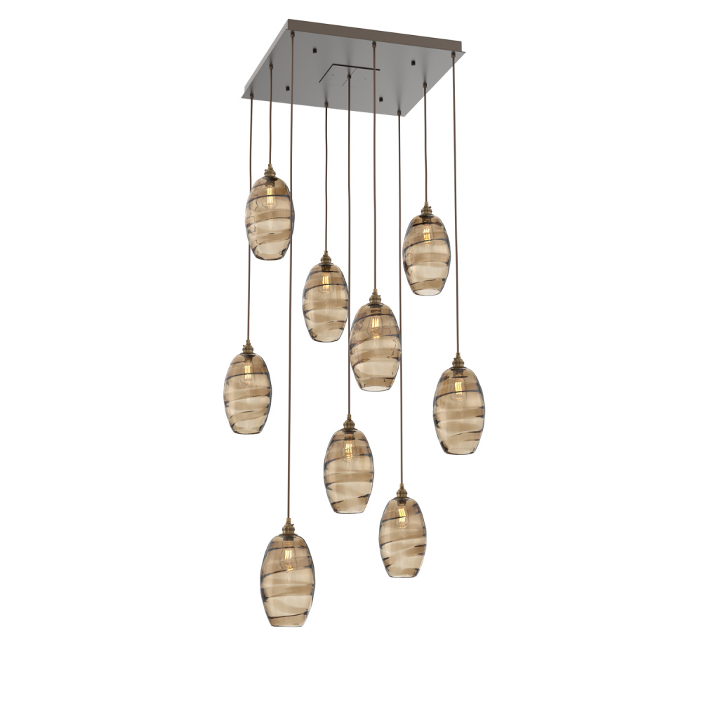 Ellisse Square 9pc Multi-Pendant