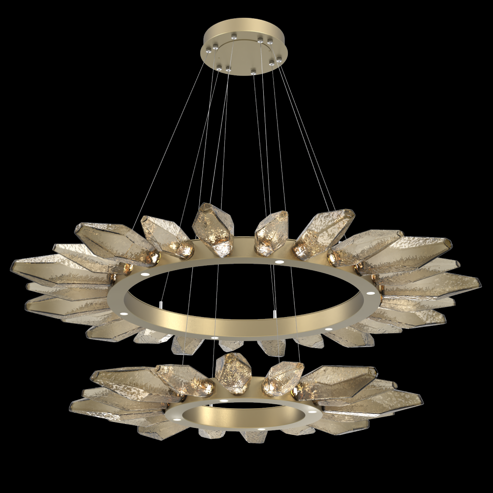 Rock Crystal Two-Tier Radial Ring