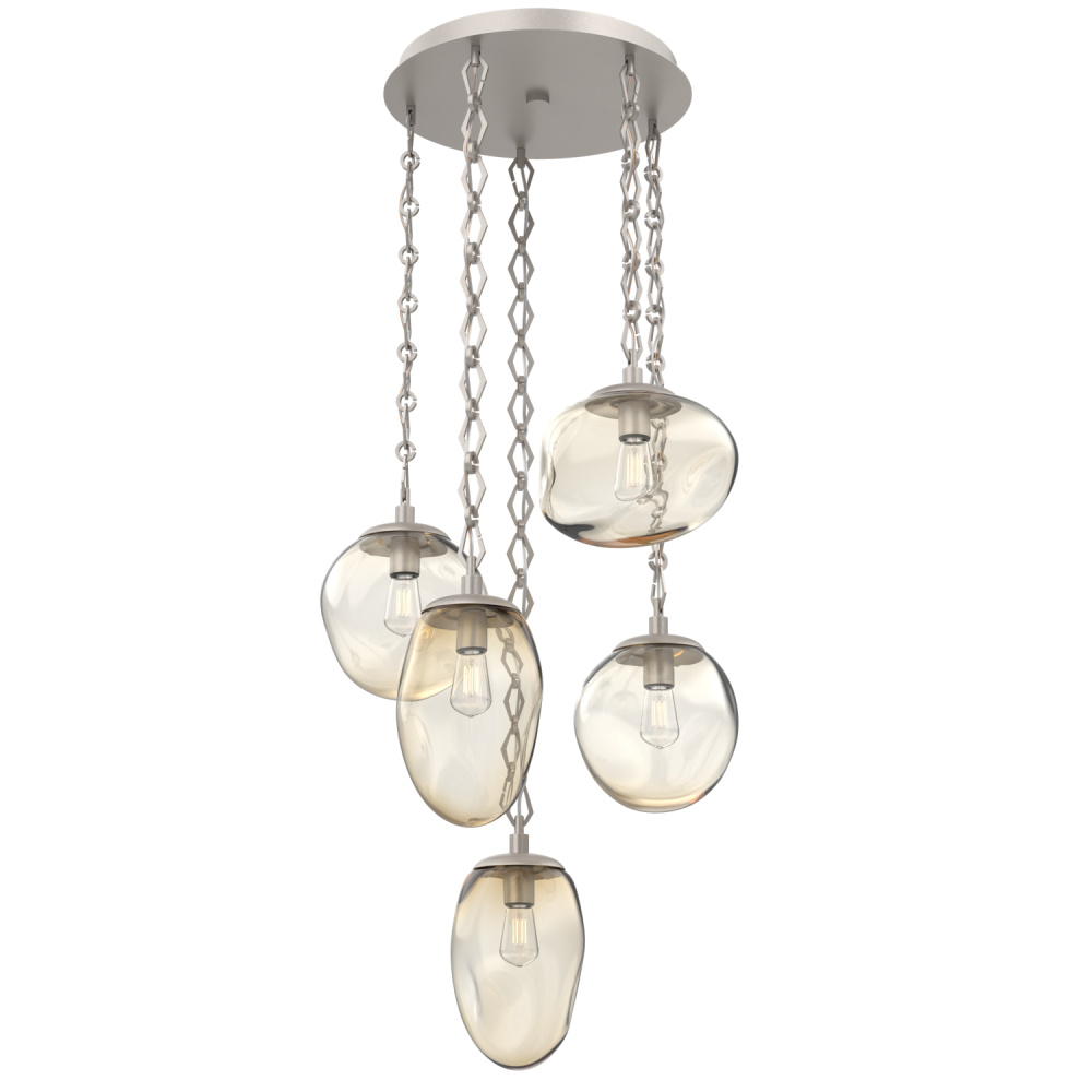 Cosmos Round 5pc Multi-Pendant Chain (Bulb)