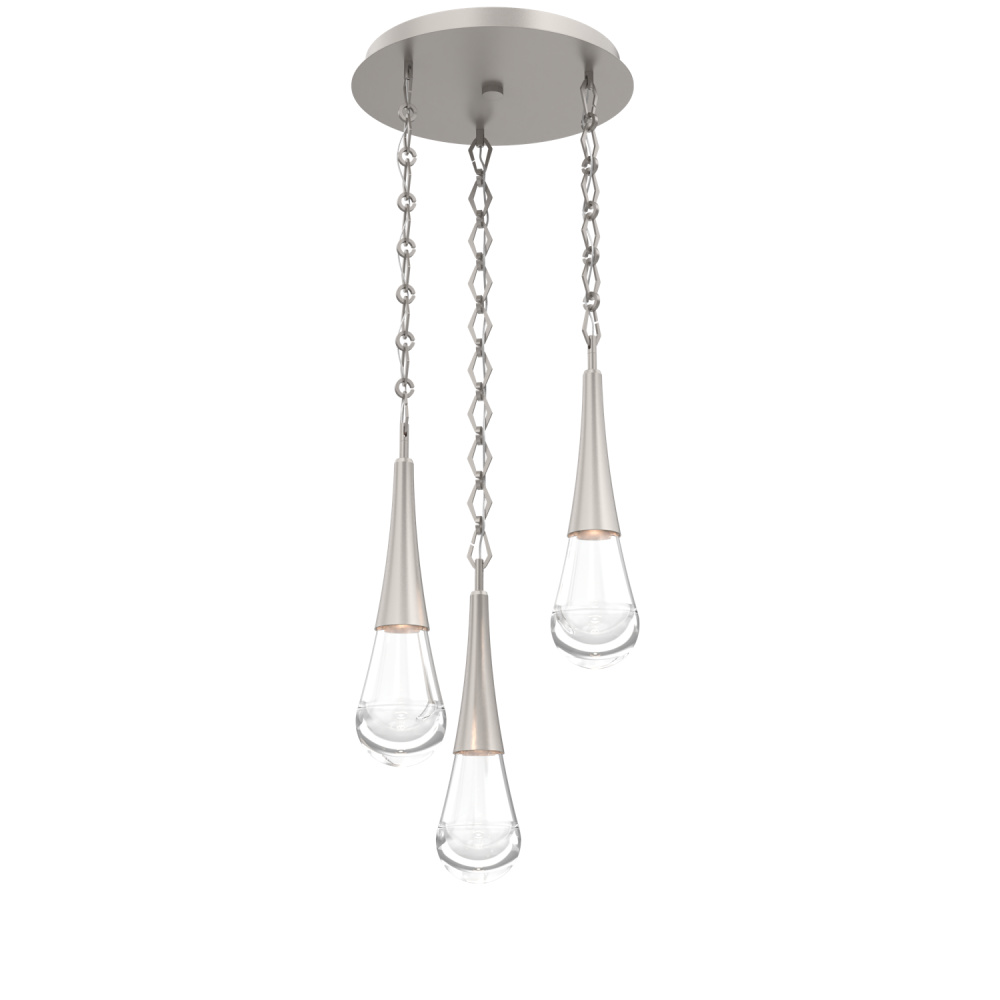 Raindrop Round Chain 3pc Multi-Pendant