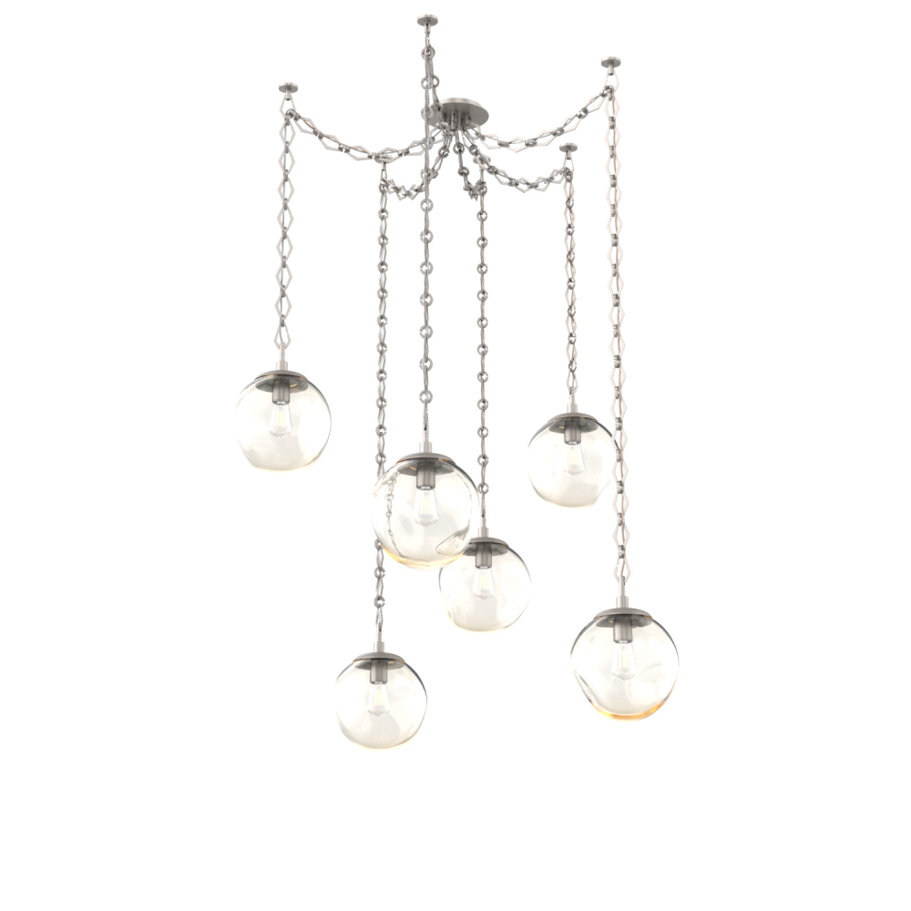 Aster Round 6pc Swag Multi-Pendant Chain (Bulb)