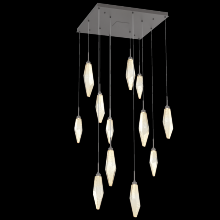 Hammerton CHB0050-12-GP-CA-C01-L1 - Rock Crystal Square 12pc Multi-Pendant