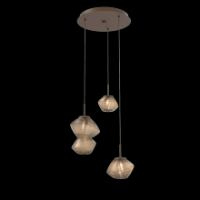 Hammerton CHB0089-03-FB-B-C01-L3 - Mesa Round 3pc Multi-Pendant